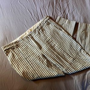 Anthropologie Plaid Slim Fit Trousers